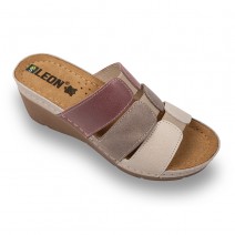 Papuci medicali Leon 1009 rose maro beige - dama