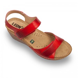 Sandale Leon 1041 rosu - dama