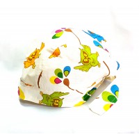 Boneta alba cu bufnite vesele