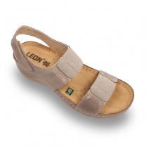 Sandale Leon 945 gri maroniu - dama