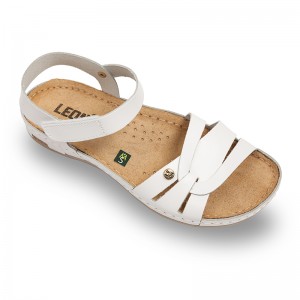 Sandale Leon 961 alb - dama