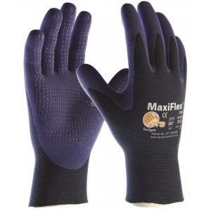 Manusi de lucru PROFESIONALE imersate in nitril MAXIFLEX ELITE 34-244 palma impregnata cu puncte