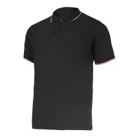 TRICOU BUMBAC POLO SUBTIRE / NEGRU
