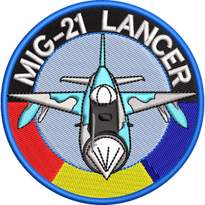 EMBLEMA MIG 21 LANCER / roaf tehnic tricolor / 1