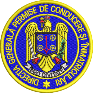 Emblema politia romana SERVICIUL Direcția Generală Permise de Conducere și Înmatriculări (DGPCI-V) - DENUMIRE ACTUALA