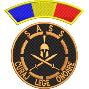 EMBLEMA SASS CU TRICOLOR MANECA