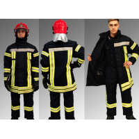 Costum pompier 3 STRATURI, Nomex, antistatic,hidrofobizat, ignifugat