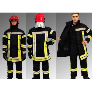 Costum pompier 3 STRATURI, Nomex, antistatic,hidrofobizat, ignifugat