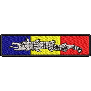 Patch-uri militare  / EMBLEMA CAP DACIC TRICOLOR 1