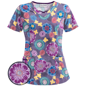 Bluza medicala  Floral dance twilight   (UA626FDP)