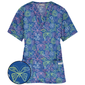 Bluza medicala   Loopy Butterflies   (PC61LRO)