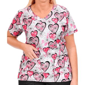 Bluza medicala   Love blooms   (NPT59LBW)