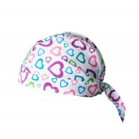 Boneta alba cu inimioare