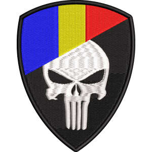 EMBLEMA CAP DE MORT CU TRICOLOR