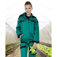 Jacheta de lucru PROFESIONALA COOL TREND WOMAN verde-negru H8193 