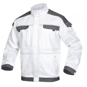 Jacheta de lucru PROFESIONALA COOL TREND ALB-GRI H8800 
