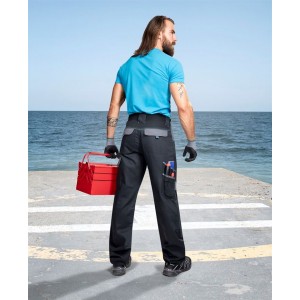 Pantaloni de lucru PROFESIONALI COOL TREND ALBASTRU DESCHIS SCURTATI H8952 