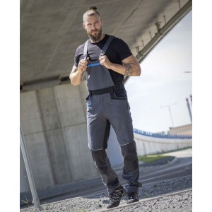 Pantaloni de lucru cu pieptar 4Xstretch H6091 GRI INCHIS