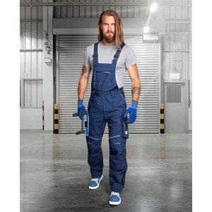 Pantaloni de lucru cu pieptar URBAN albastru închis H6477