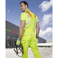 Pantaloni reflectorizați cu pieptar SIGNAL galben H5902