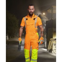 Pantaloni reflectorizați cu pieptar SIGNAL portocaliu H5905 