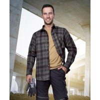 Cămașă de flanelă URBAN, neagră H20090 