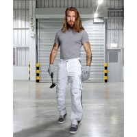 Pantaloni de lucru URBAN ALB H6483 in talie