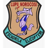 Emblema AVIATIE ESCADRILA ELICOPTERE LUPII NOROCOSI