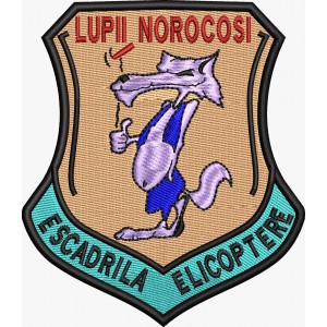 Emblema AVIATIE ESCADRILA ELICOPTERE LUPII NOROCOSI