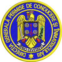 Emblema politia romana SERVICIUL Direcția Generală Permise de Conducere și Înmatriculări (DGPCI-V) - DENUMIRE ACTUALA
