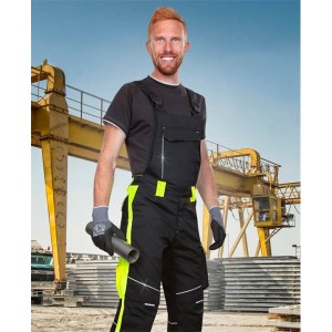 Pantaloni de lucru cu pieptar NEON - H6402
