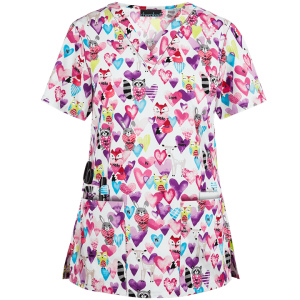 Bluza medicala   Happy Hearts   (CK616HAP)