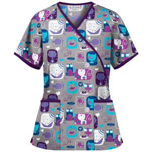 Bluza medicala   Just Kitten Around Dove   (WT668JKA)