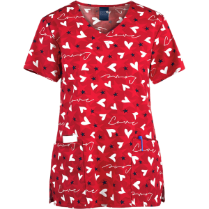 Bluza medicala   Zoe + Chloe Americas Sweetheart   (ZC122ARS)